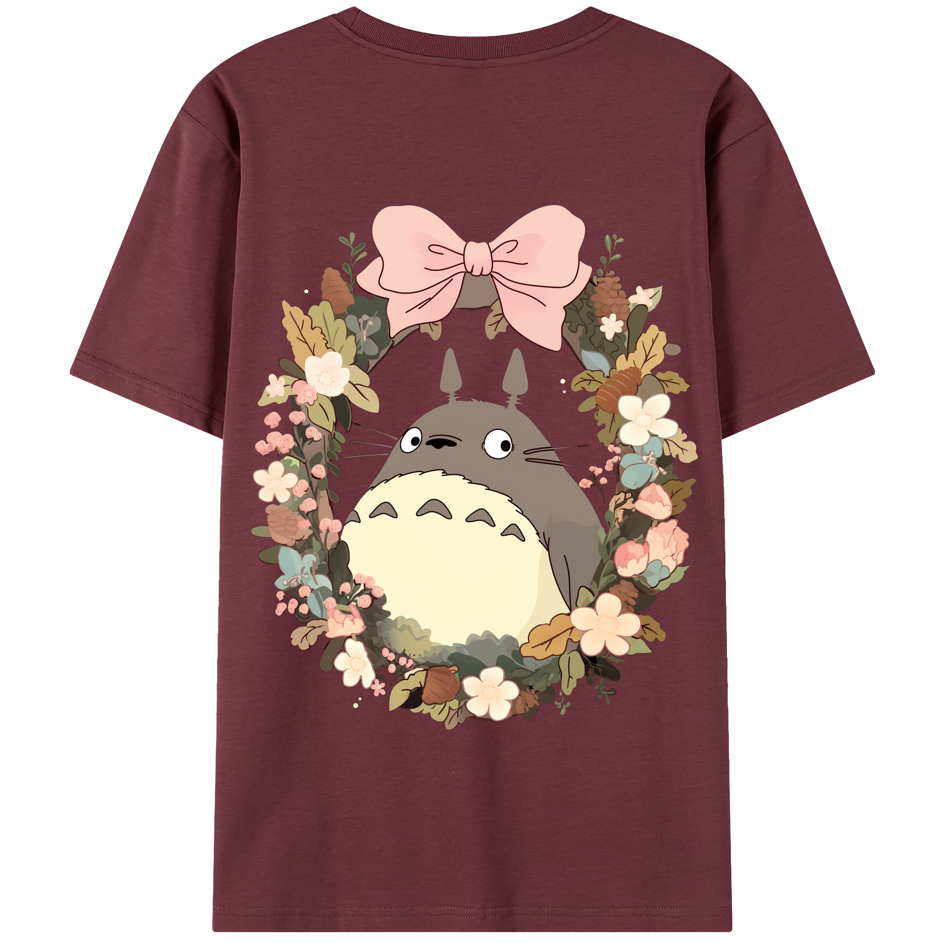 （画像用） となりのトトロ 草壁メイ 草壁サツキ My Neighbor Totoro Satsuki Kusakabe Mei Kusakabe 綿100％半袖Tシャツ（背面プリント）